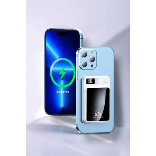 iOS Uyumlu 22.5W Hızlı Şarj Magsafe Powerbank Dijital Göstergeli 10.000 mAh