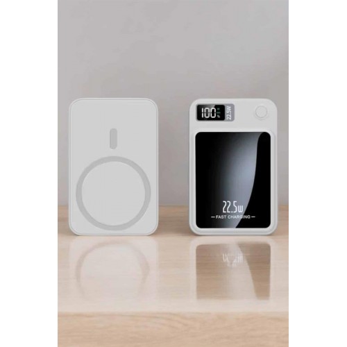 iOS Uyumlu 22.5W Hızlı Şarj Magsafe Powerbank Dijital Göstergeli 10.000 mAh