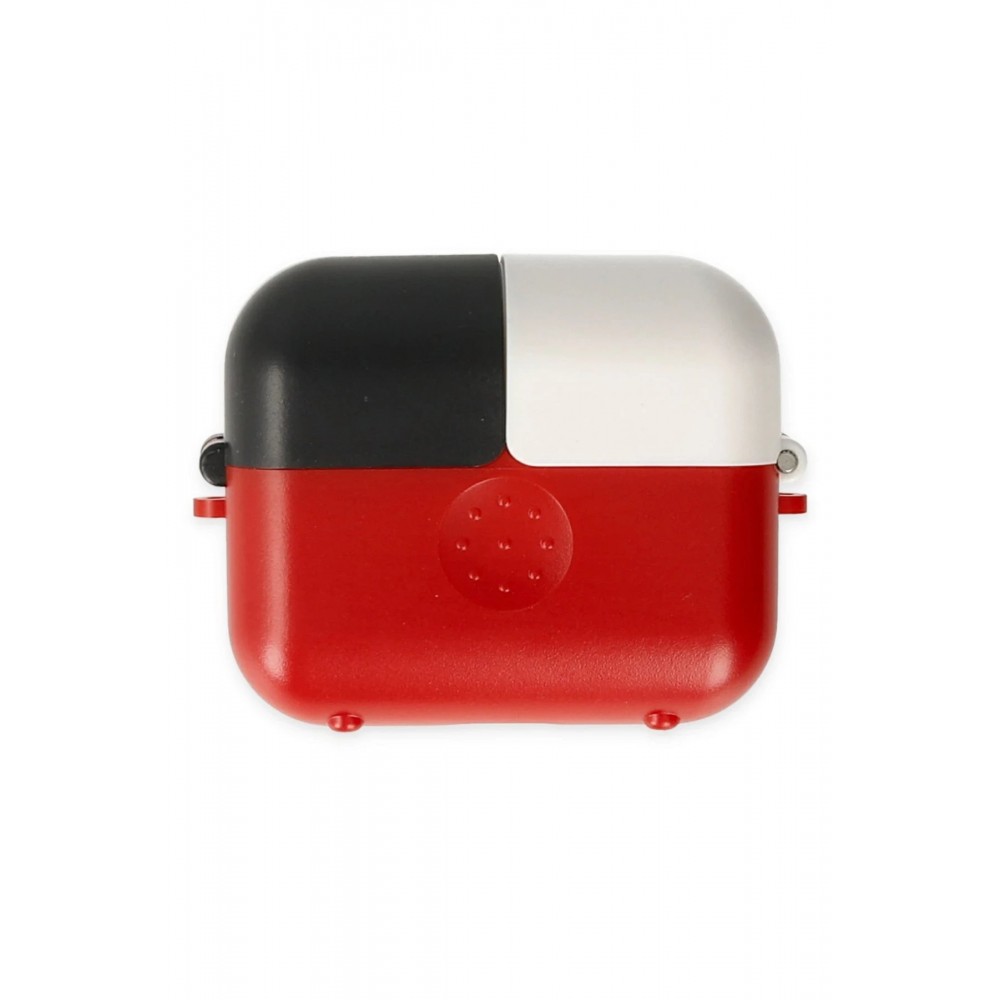 Airpods 3 (3.nesil) Basmalı Kılıf - Kırmızı-Siyah-Beyaz-(5796)