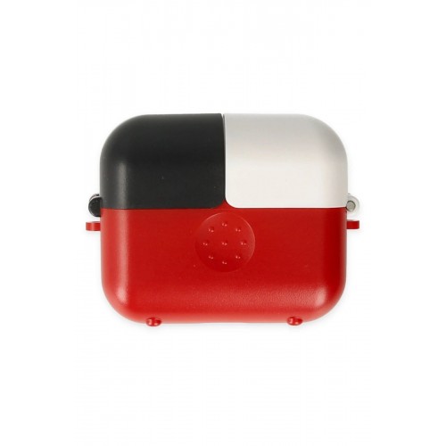 Airpods 3 (3.nesil) Basmalı Kılıf - Kırmızı-Siyah-Beyaz-(5796)