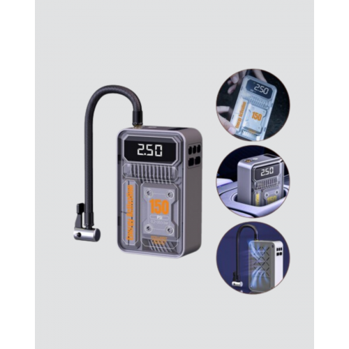 Taşınabilir Kablosuz Hava Pompası – 150 PSI Güçlü Basınç ve 6000mAh Şarjlı