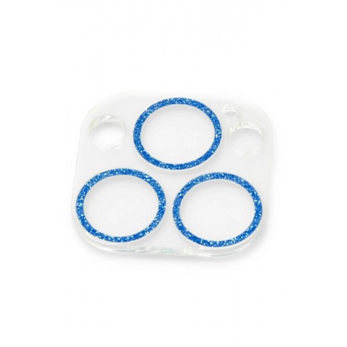 iPhone 13 Pro Max Shine Kamera Lens Koruma Cam - Mavi-(5796)