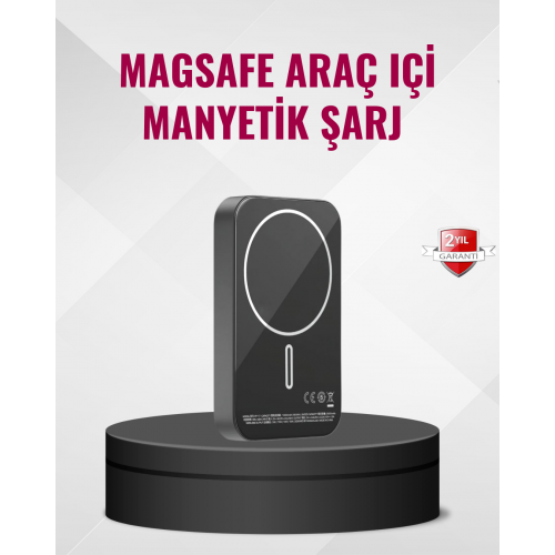 MagSafe Araç Telefon Tutucu 15W Hızlı Şarj Type-C Girişli