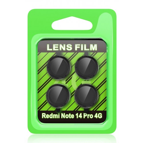 Xiaomi Redmi Note 14 Pro 4G Raze Metal Kamera Lens - Siyah-(5796)