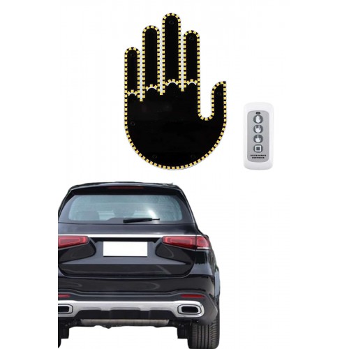 Uzaktan Kumandalı El Orta Parmak Led Araç Camına Özel