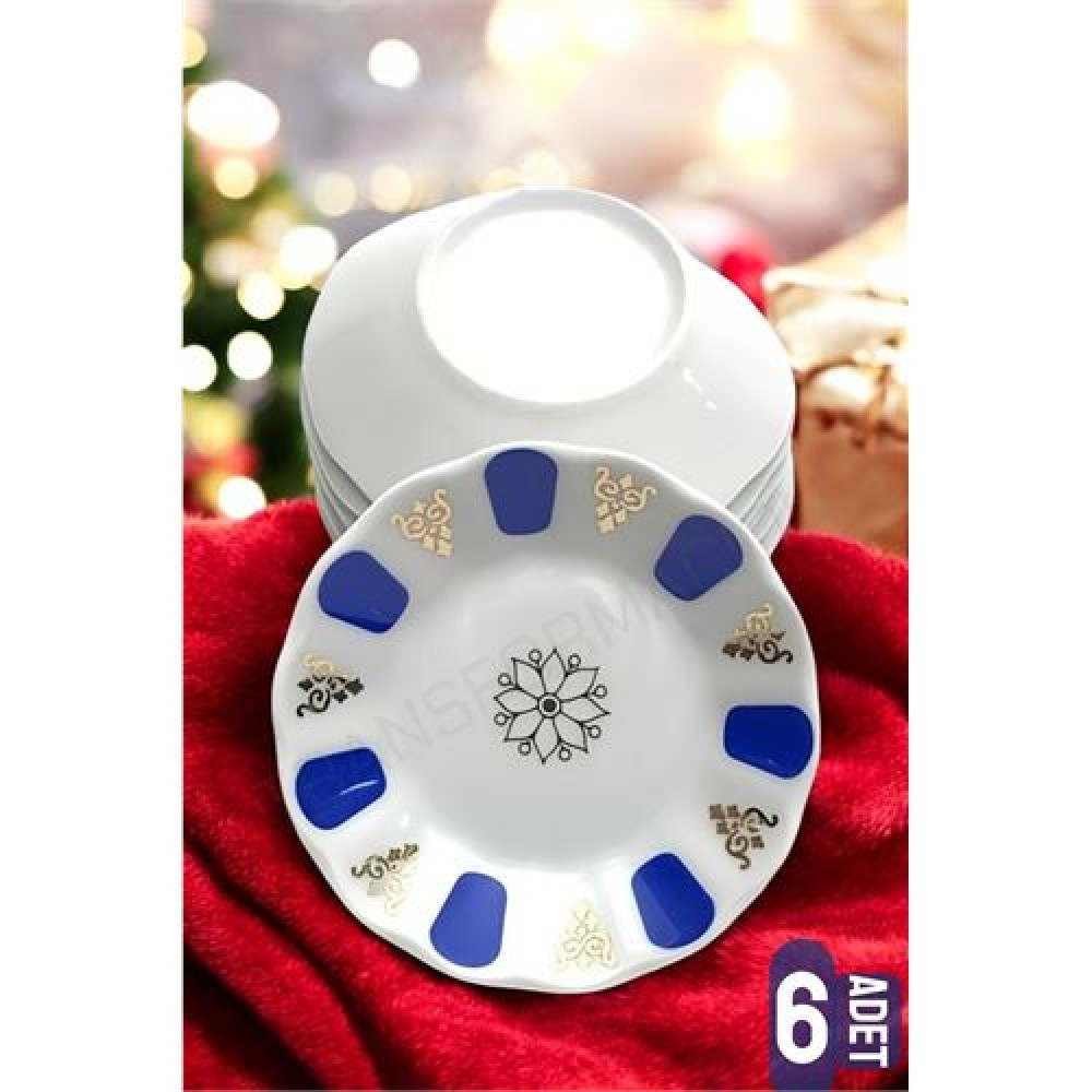 Turk Melamin Çay Tabağı 6 Adet Geleneksel Türk Çay Bardağı Altlığı