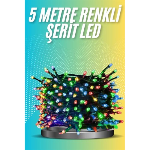 5 Metre Renkli Led Işık Her Ortama Uygun Dekoratif Aydınlatma