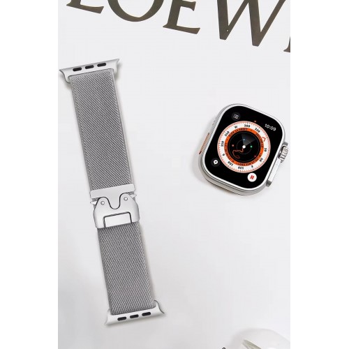 Apple Watch 42mm Forest Kumaş Kordon - Titan Gri-(5796)