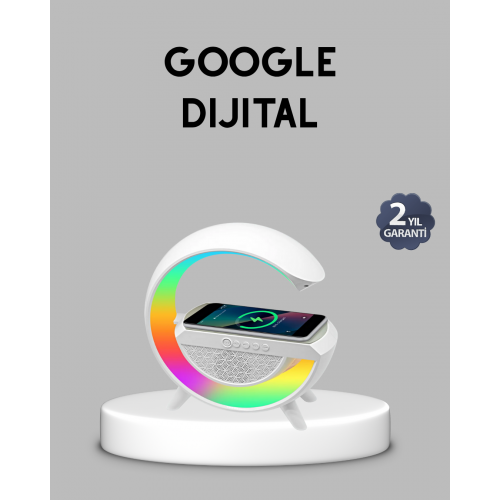 Kablosuz Şarjlı Bluetooth Hoparlör ve Gece Lambası – NFC FM Radyo RGB Işık