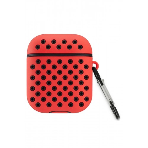 Airpods 3 (3.nesil) Spor Delikli Kılıf - Kırmızı-Siyah-(5796)