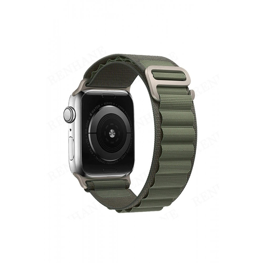 Apple Watch Ultra 49mm Mountain Kordon - Yeşil-(5796)