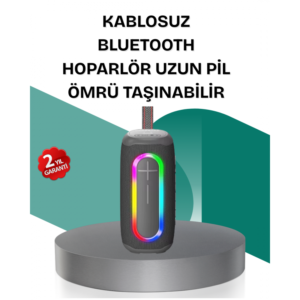 Renkli LED Işıklı Kablosuz Hoparlör IP67 Sertifikalı