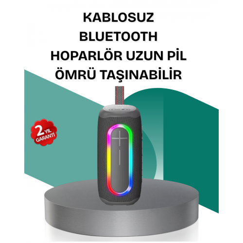 Renkli LED Işıklı Kablosuz Hoparlör IP67 Sertifikalı