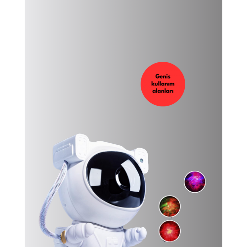 Astronot Şekilli Galaxy Projeksiyon Lambası Nebula Efektli Dekoratif Lamba Astronot Şekilli Galaxy Projeksiyon Lambası Nebula Efektli Dekoratif Lamba