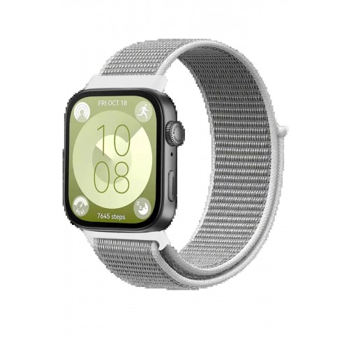 Huawei Fit 4 Hasırlı Cırtcırtlı Kordon - Beyaz-(5796)