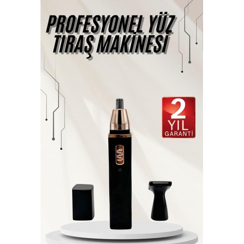 Kulak Burun Tıraş Makinesi Taşınabilir Şarjlı 3 Başlıklı Uzun Ömürlü
