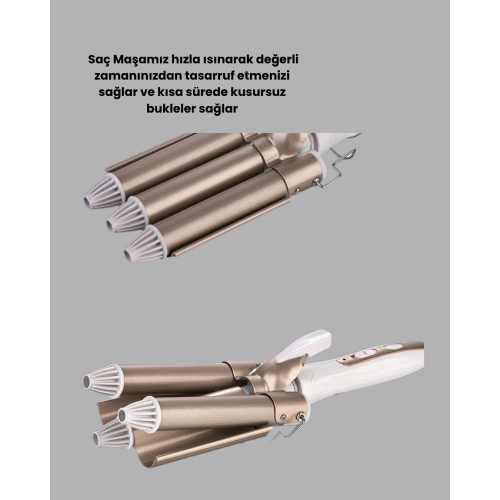 Bukle Saç Maşası – Kolay Kullanım Sağlıklı Bukleler yüksek ısılı