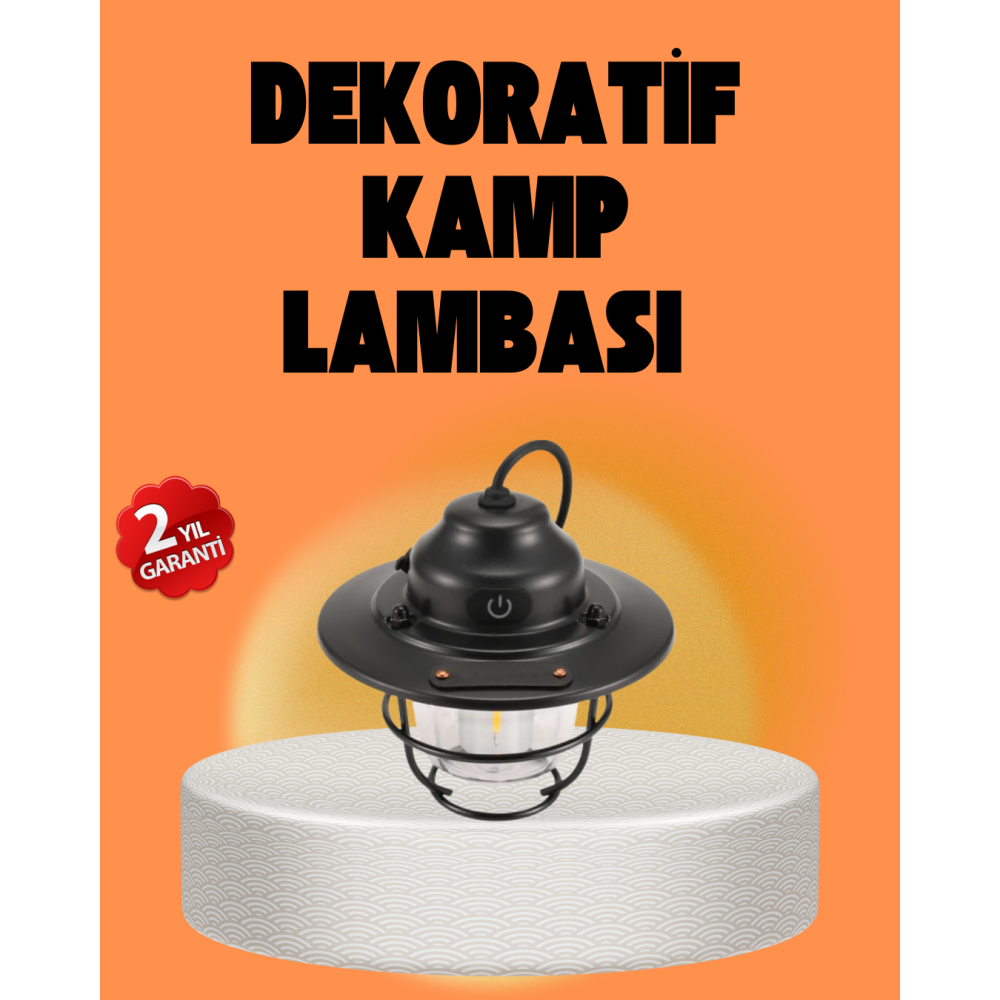 Çam Kozalağı Şekilli Retro Kamp Gece Lambası