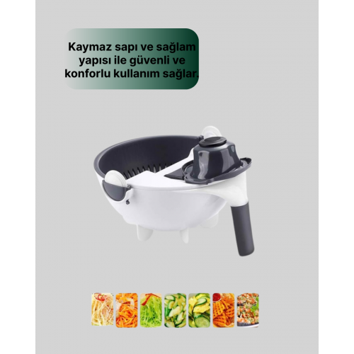 Döner Mekanizmalı Sebze Doğrayıcı Hazneli Rende Döner Mekanizmalı Sebze Doğrayıcı Hazneli Rende