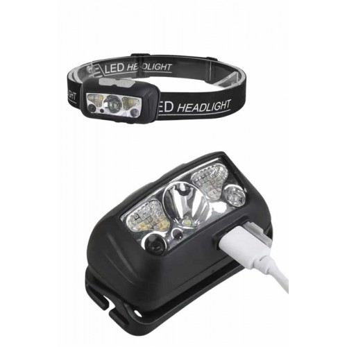 Sensörlü Şarjlı Type-c Şarj Işıklı Kafa Lambası Kamp Lambası Sensörlü Şarjlı Type-c Şarj Işıklı Kafa Lambası Kamp Lambası