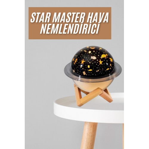 Hava Nemlendirici Led Işıklı Gece Lambası Yıldız Görünümlü Renk Değiştiren