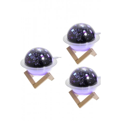 Hava Nemlendirici Led Işıklı Gece Lambası Yıldız Görünümlü Renk Değiştiren