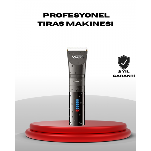 Şarjlı Tıraş Makinesi – Dijital Ekranlı IPX7 Su Geçirmez Titanyum Bıçaklı