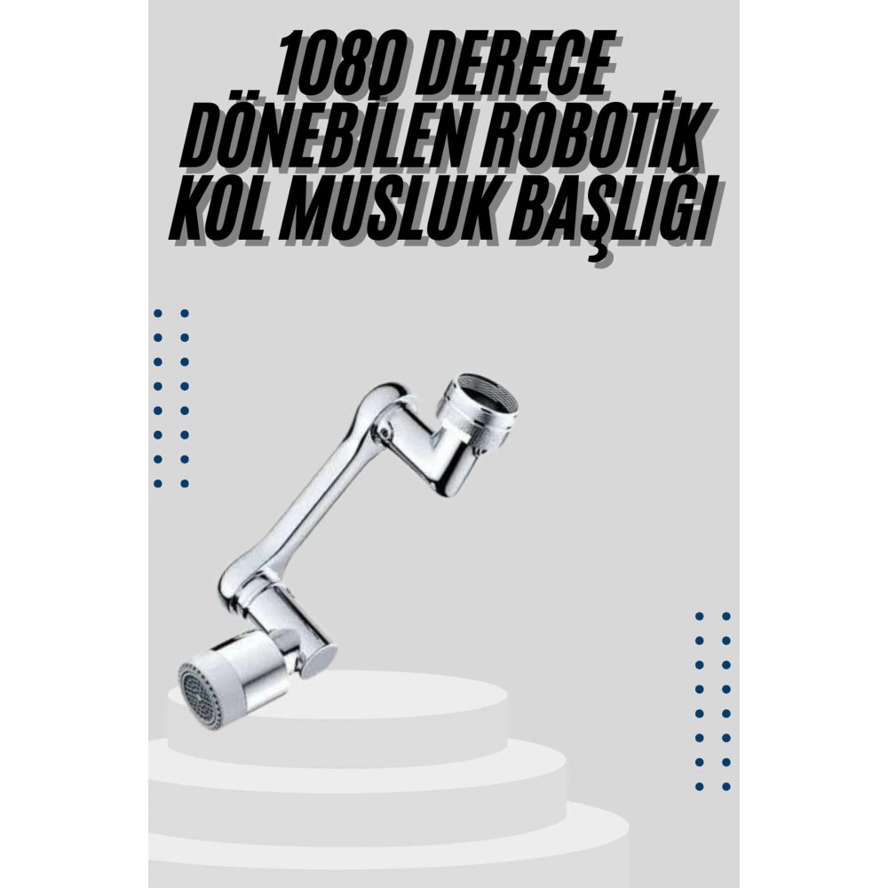 Mutfak Musluk Başlığı 1080 Derece Dönebilir Oynar Başlıklı Musluk Aparatı