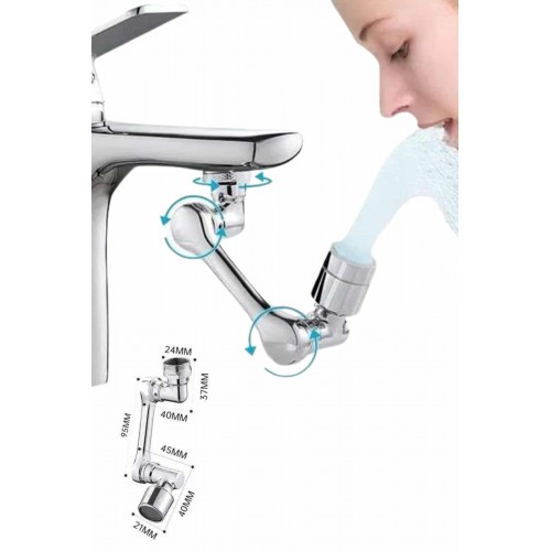 Mutfak Musluk Başlığı 1080 Derece Dönebilir Oynar Başlıklı Musluk Aparatı Mutfak Musluk Başlığı 1080 Derece Dönebilir Oynar Başlıklı Musluk Aparatı