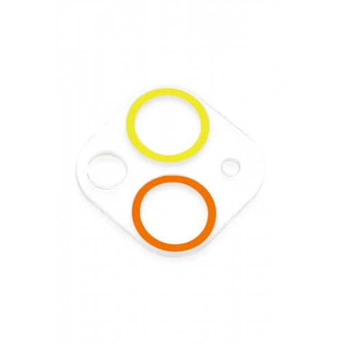 iPhone 13 Mini Renkli Kamera Lens Koruma Cam - Sarı-Turuncu-(5796)