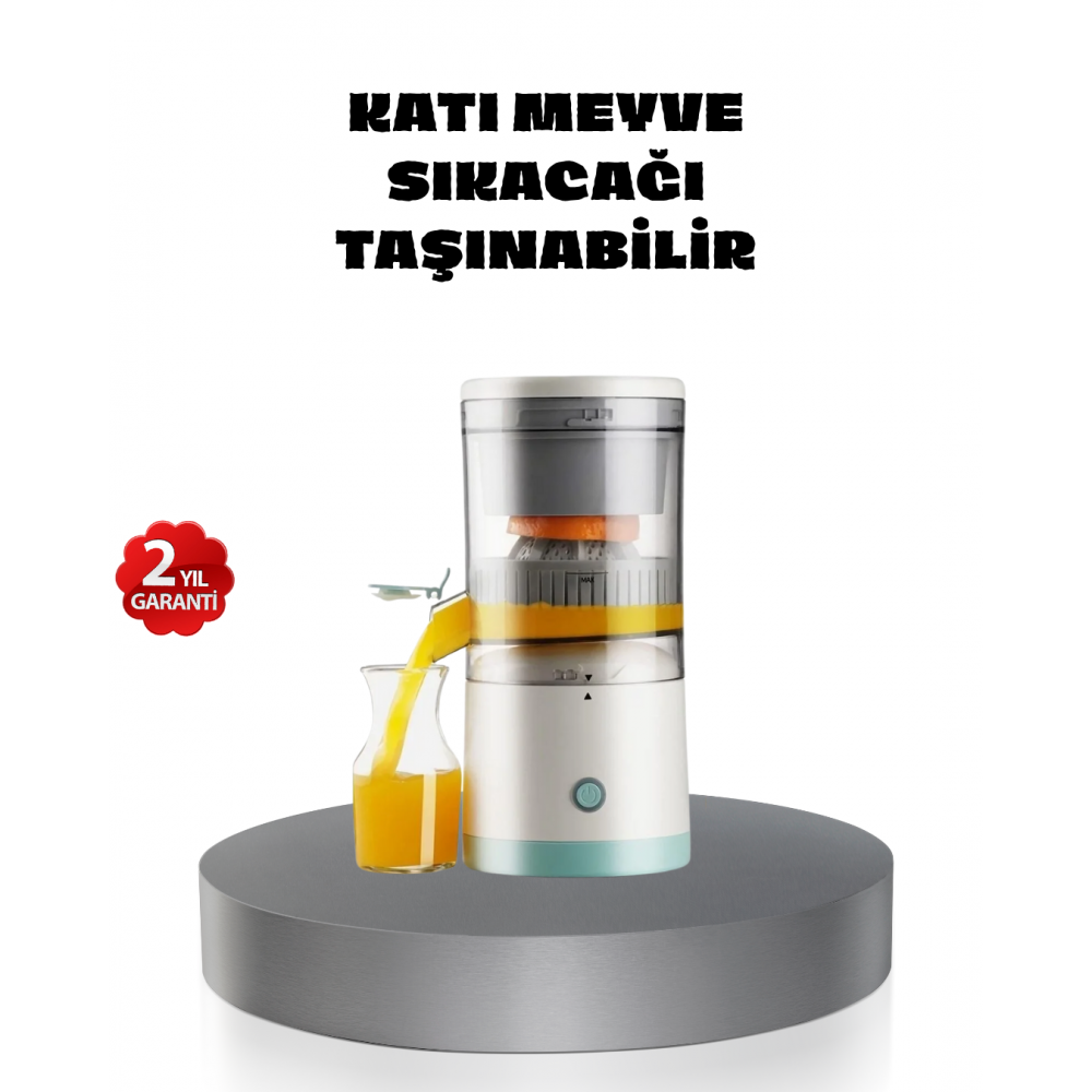 Taşınabilir Şarjlı Katı Meyve Sıkacağı – 45W Güç 18000 RPM Hız 400 mL Kapasite