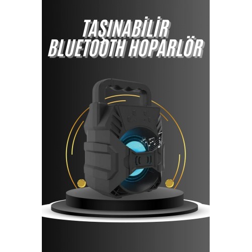 Kablosuz Bluetooth Hoparlör Ses Bombası RGB Işıklı Taşınabilir Yüksek Ses Kaliteli