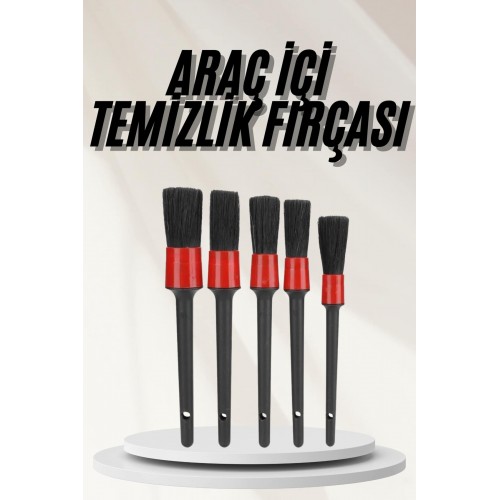 Araç İçi Led Aksesuar 5 Farklı Detaylı Araba Temizlik Fırçası Oto Temizleme Fırçası