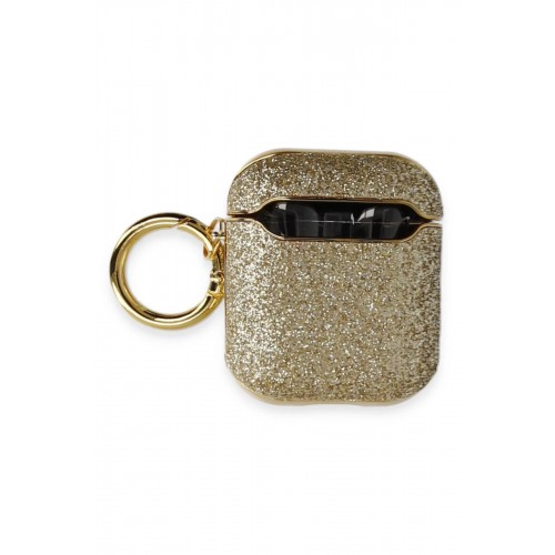 Airpods 2 (2.nesil) Spell Simli Kılıf - Gold-(5796)