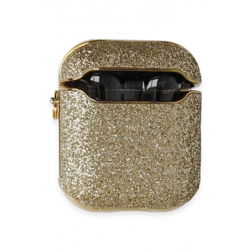 Airpods 2 (2.nesil) Spell Simli Kılıf - Gold-(5796)