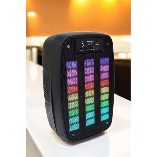 Kablosuz Bluetooth Hoparlör Taşınabilir 6.5 inç LED Işık Kareoke Kablosuz Bluetooth Hoparlör Taşınabilir 6.5 inç LED Işık Kareoke