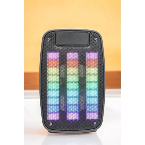 Kablosuz Bluetooth Hoparlör Taşınabilir 6.5 inç LED Işık Kareoke Kablosuz Bluetooth Hoparlör Taşınabilir 6.5 inç LED Işık Kareoke