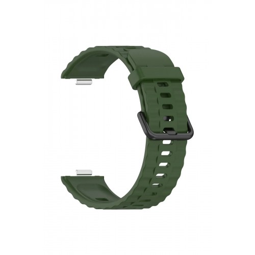 Huawei Watch Fit 3 Klasik Kordon - Koyu Yeşil-(5796)