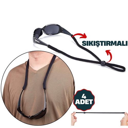Turk Savino 4 Adet Ayarlanabilir Sıkıştırmalı Gözlük İpi Turk Savino 4 Adet Ayarlanabilir Sıkıştırmalı Gözlük İpi