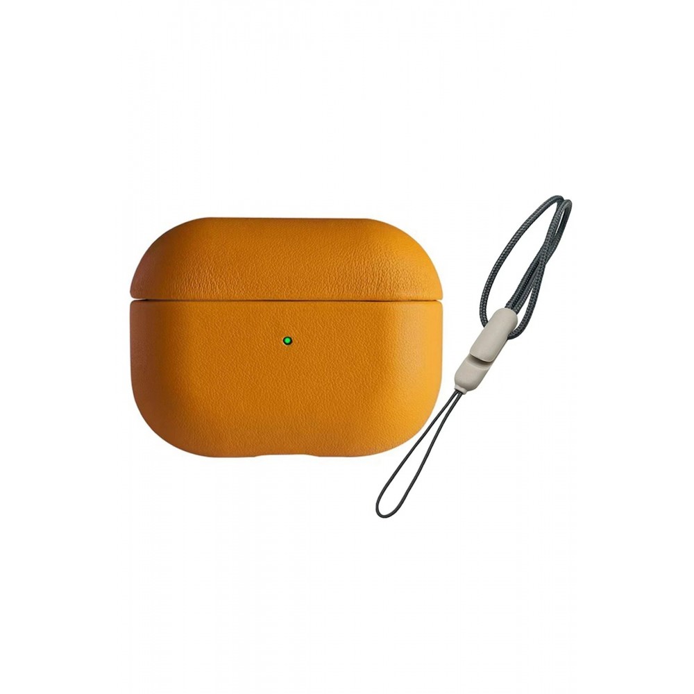 Airpods 3 (3.nesil) 405 Deri Kılıf - Turuncu-(5796)