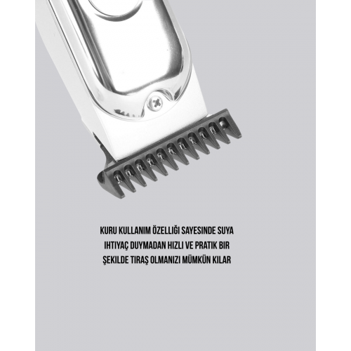 Metal Gövdeli Saç Sakal Kesme Makinesi – Hassas Kesim İçin