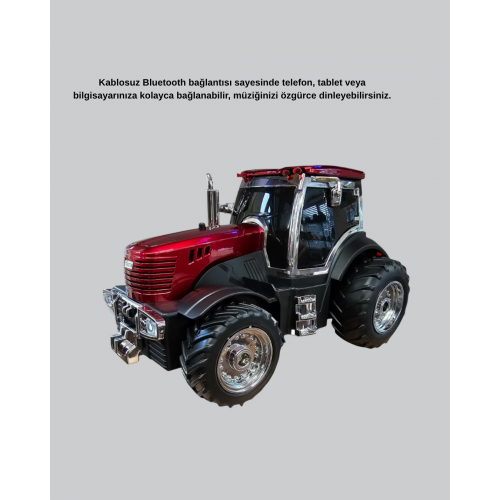Traktör Tasarımlı Bluetooth Hoparlör 12W TWS Destekli Nostaljik Model