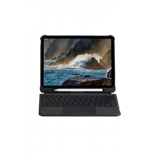 T5207D iPad Pro 11 (2022) Kılıf İnter Ledli Klavyeli Tablet Kılıfı - Siyah-(5796)