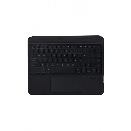 T5207D iPad Pro 11 (2022) Kılıf İnter Ledli Klavyeli Tablet Kılıfı - Siyah-(5796)