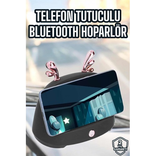 Bluetooth Hoparlör Telefon Tutuculu Akıllı Hoparlör Uzun Pil Ömrü