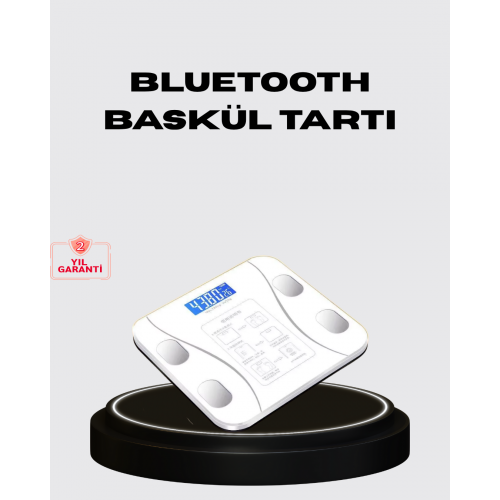Akıllı Dijital Baskül – Bluetooth Bağlantılı 8 Ölçüm Verili Akıllı Vücut Analiz Tartısı
