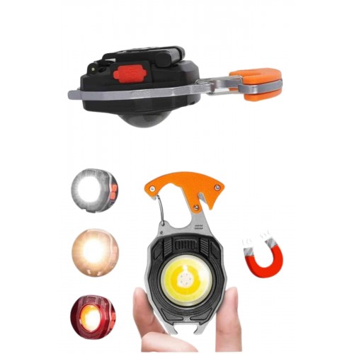 Çok İşlevli Acil Durum Işığı USB Şarjlı Cep Feneri 7 Farklı Mod