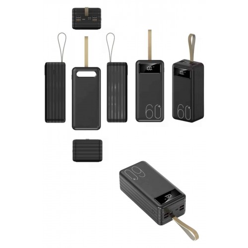 Powerbank Yüksek Kapasiteli 60.000 Mah Hızlı Şarj Şarj Özellikli Batarya