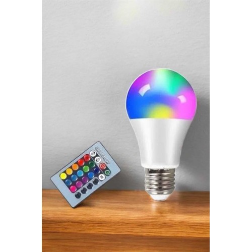 Led Ampul Enerji Dostu RGB Işıklı 100W Led Işık Led Ampul Enerji Dostu RGB Işıklı 100W Led Işık