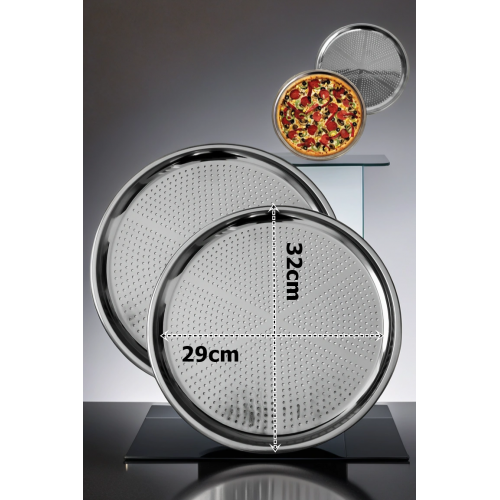 Turk Lahmacun Pizza Pide Pişirme Tepsisi 2 li SET